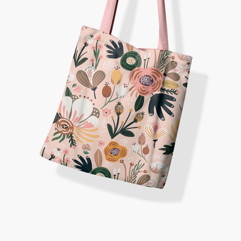 Floral Playfield Tote Bag