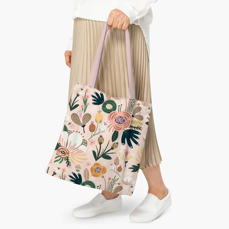 Floral Playfield Tote Bag