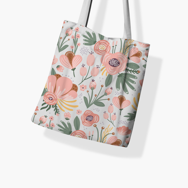Floral Playfield Tote Bag