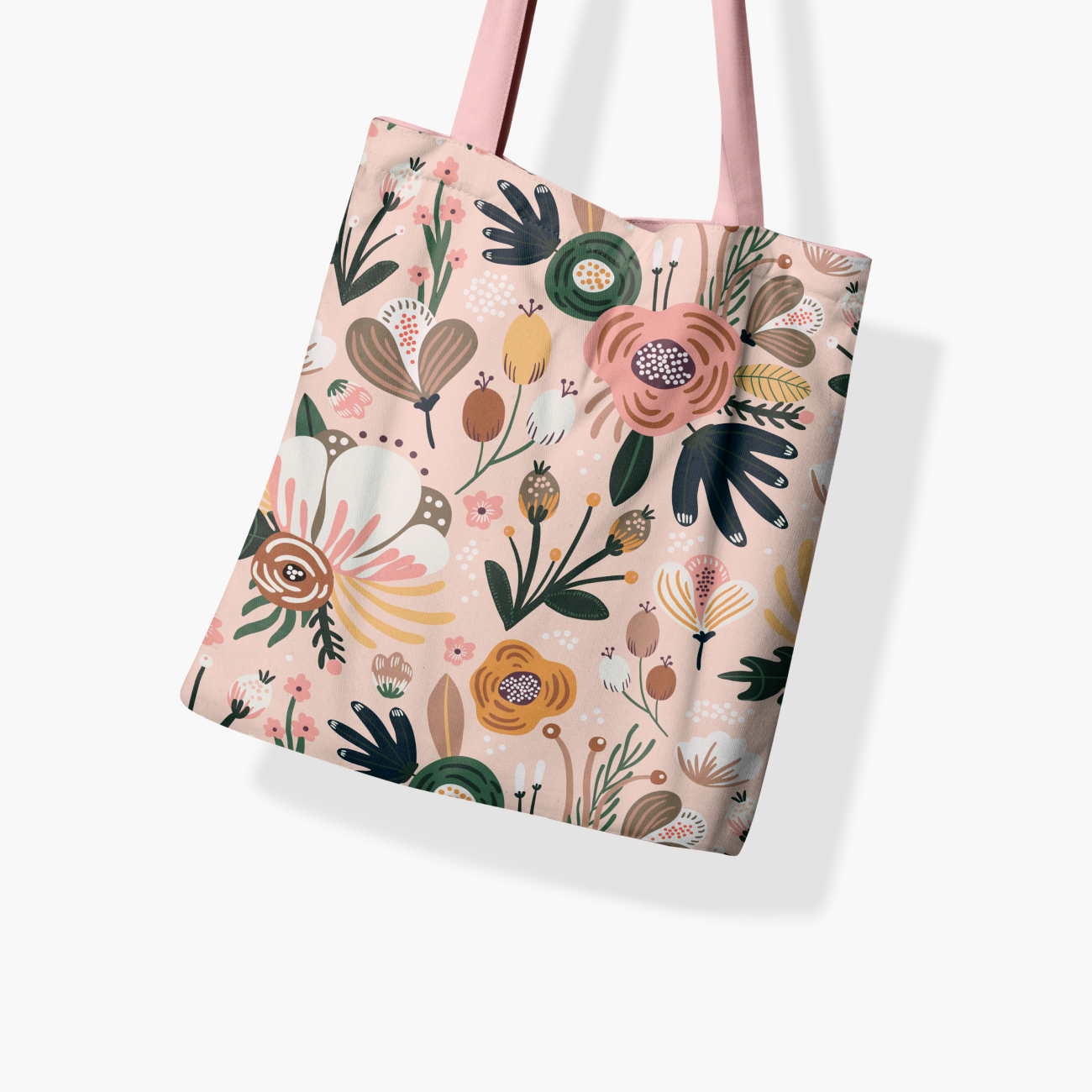 Floral Playfield Tote Bag